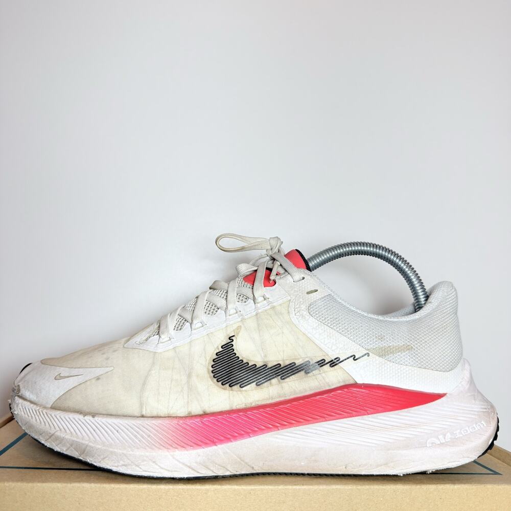 Nike Size 8.5 Mens Zoom Winflo 8 Rawdacious White Red Running Shoes Sneakers